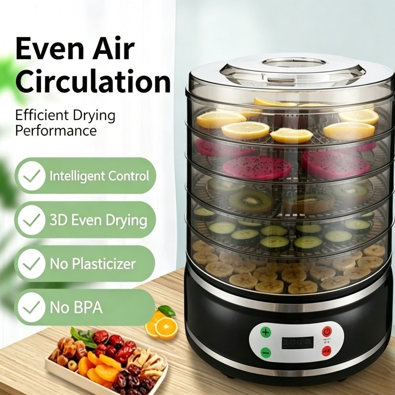 Homemade Food Snacks - Compact Household Food Dehydrator Multifunctional Drying