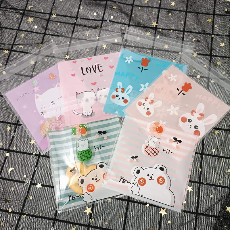 Xmas Food Snacks - Cartoon Gifts Bags Cookie Packaging Self-adhesive