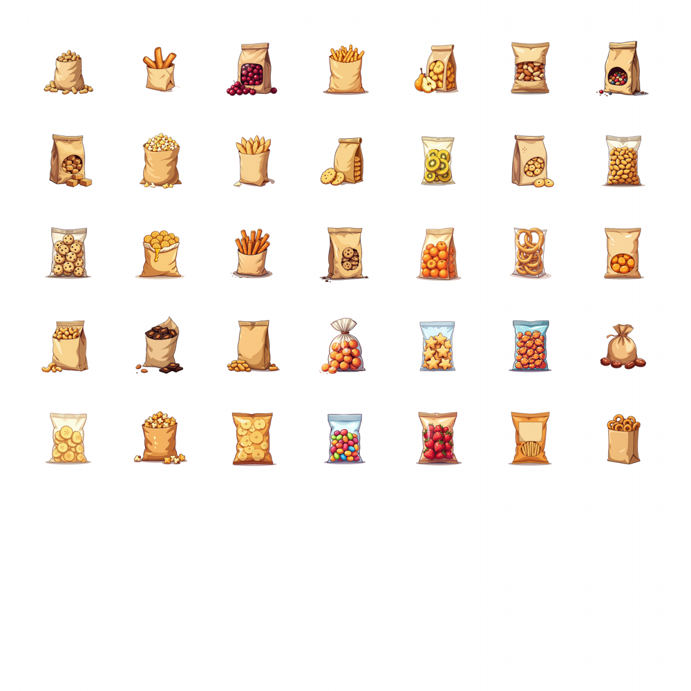 35pcs-100pcs Decals  crunchy S - Snacks Food Labels 评论和价格