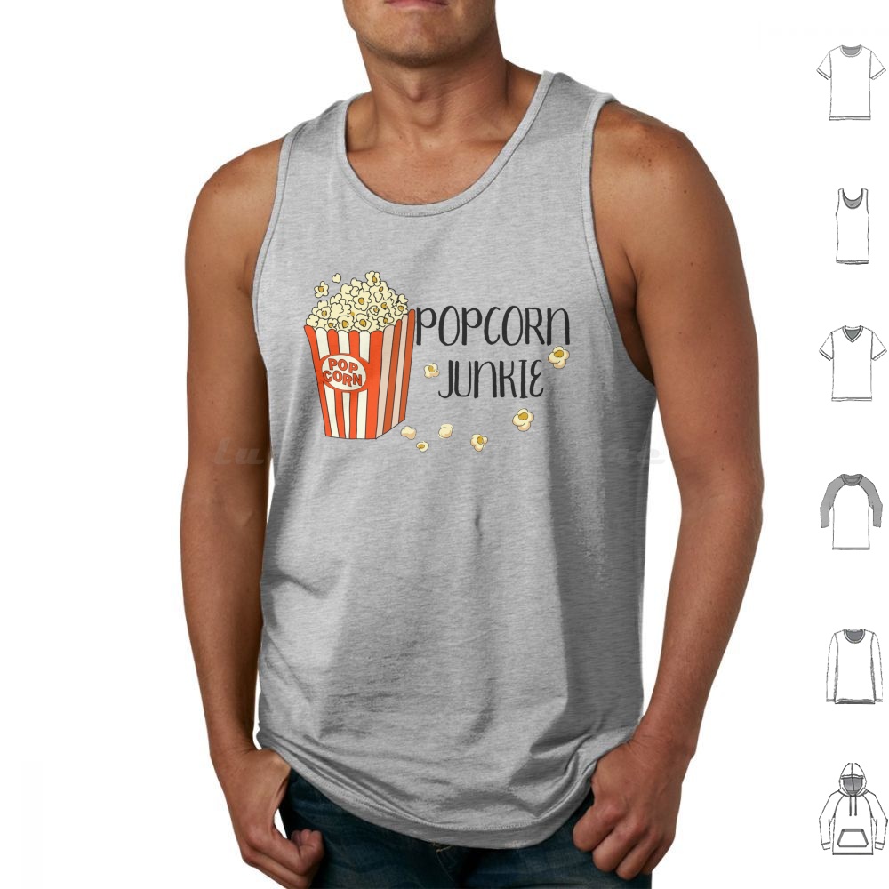 Funny Popcorn Junkie Tank Tops - Food Lovers Snacks 评论和价格