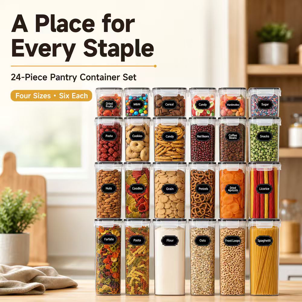 Airtight Food Storage Containe - Snacks Food Labels 评论和价格