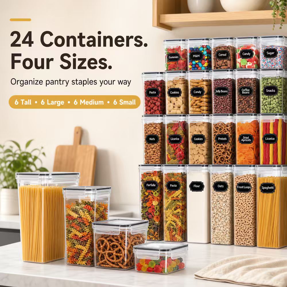 Airtight Food Storage Containe - Snacks Food Labels 评论和价格