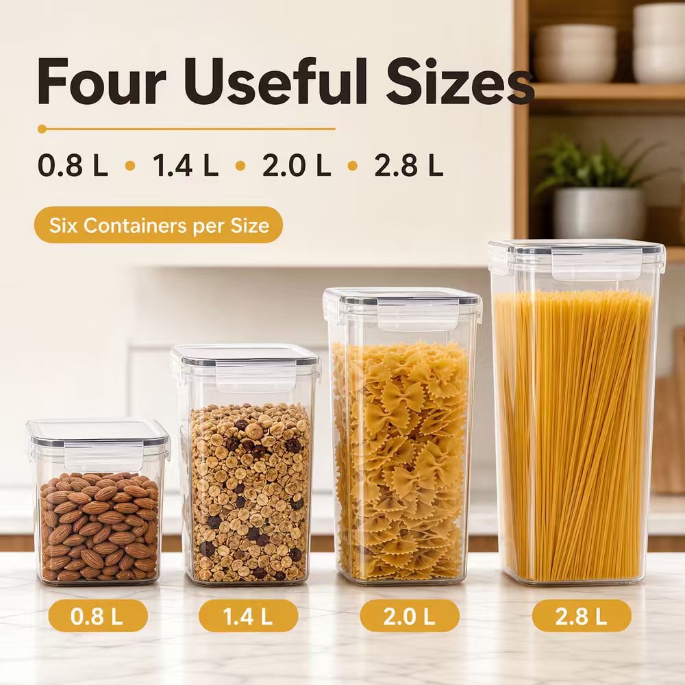 Airtight Food Storage Containe - Snacks Food Labels 评论和价格