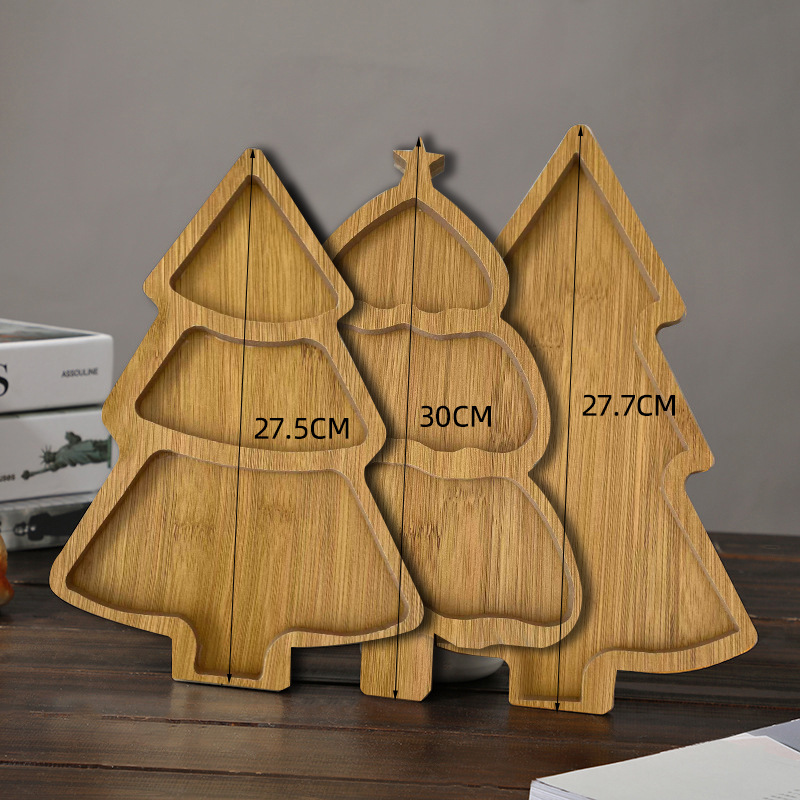 Christmas Plate Wooden Tray Xm - Xmas Food Snacks 评论和价格