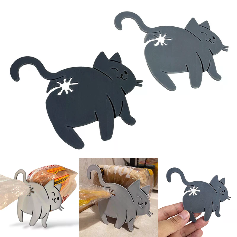 3D Cat Butt Bread Bag Clip Sna - Food Lovers Snacks 评论和价格