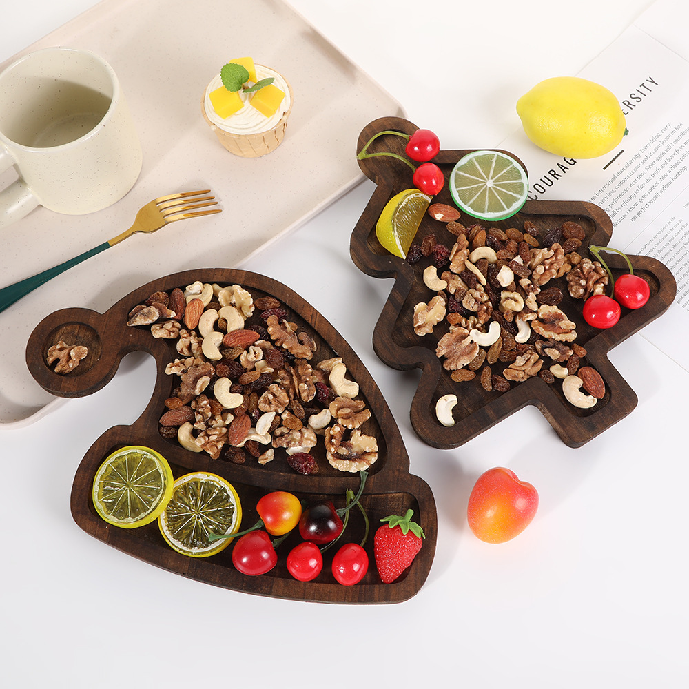 Christmas Tree Hat Shape Tray  - Xmas Food Snacks 评论和价格