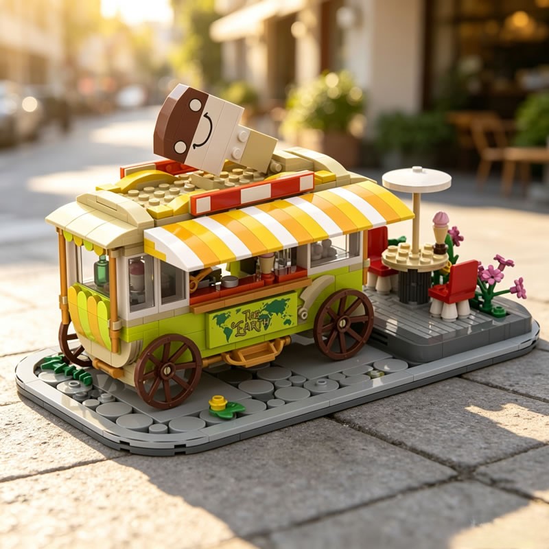 Retro Dessert Food Cart Modula - Xmas Food Snacks 评论和价格
