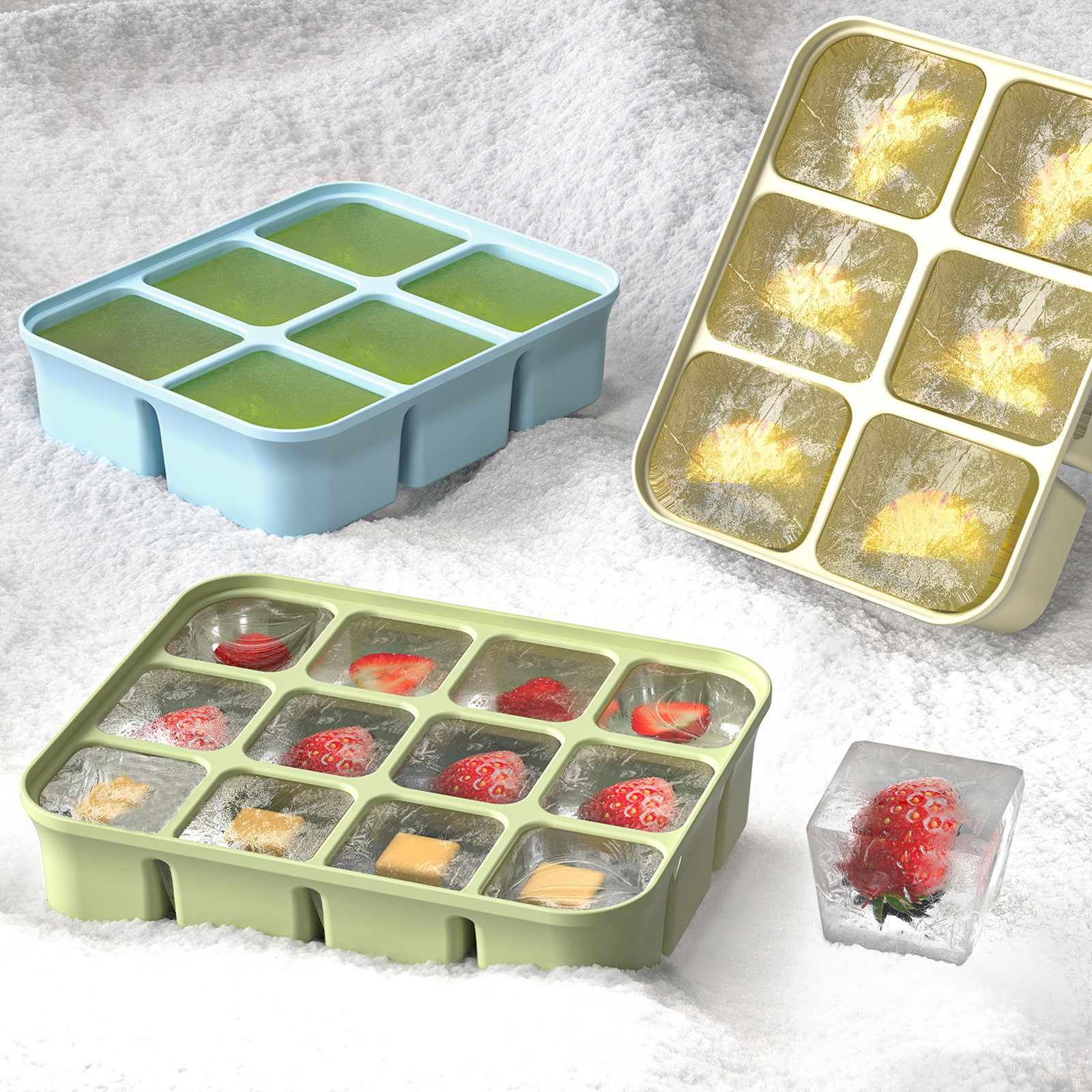 3Pcs Silicone Baby Food Freeze - Homemade Food Snacks 评论和价格