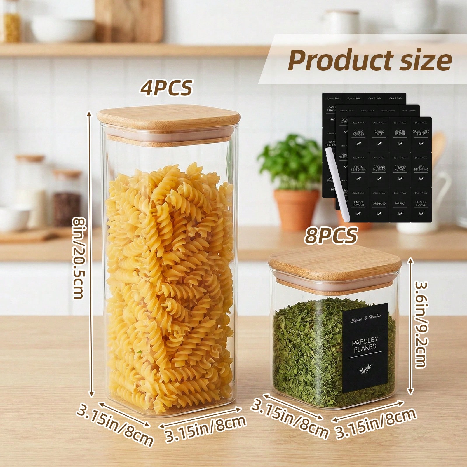 Glass Food Storage Containers  - Snacks Food Labels 评论和价格