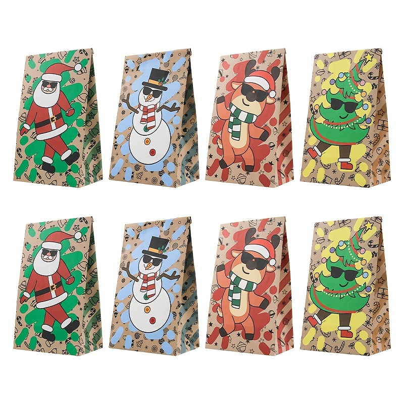 Christmas Paper Bags 24Pcs New - Xmas Food Snacks 评论和价格
