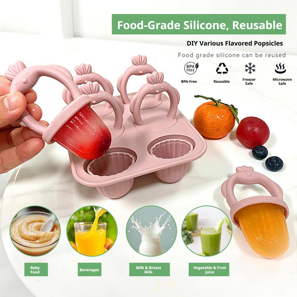 1set Silicone Popsicle Mold Si - Homemade Food Snacks 评论和价格