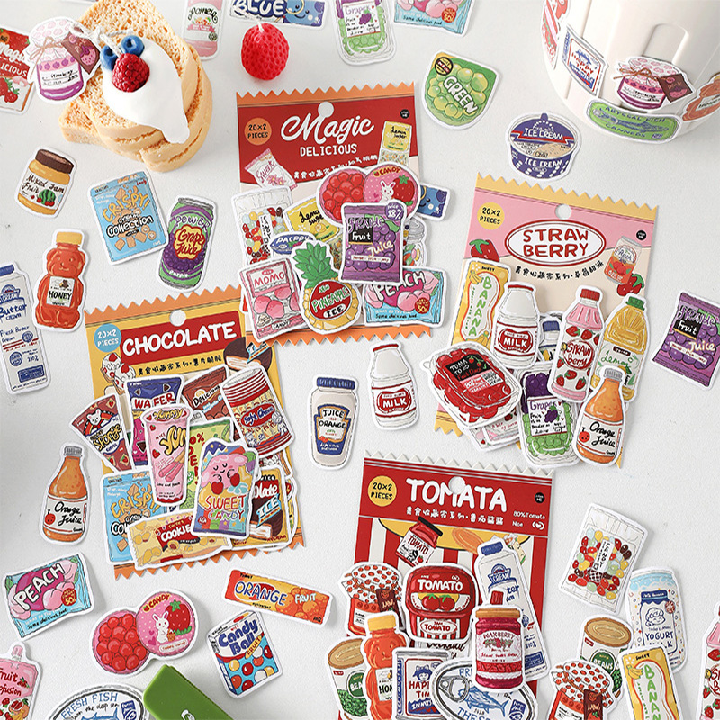 Cute Food Stickers Fast Food S - Snacks Food Labels 评论和价格