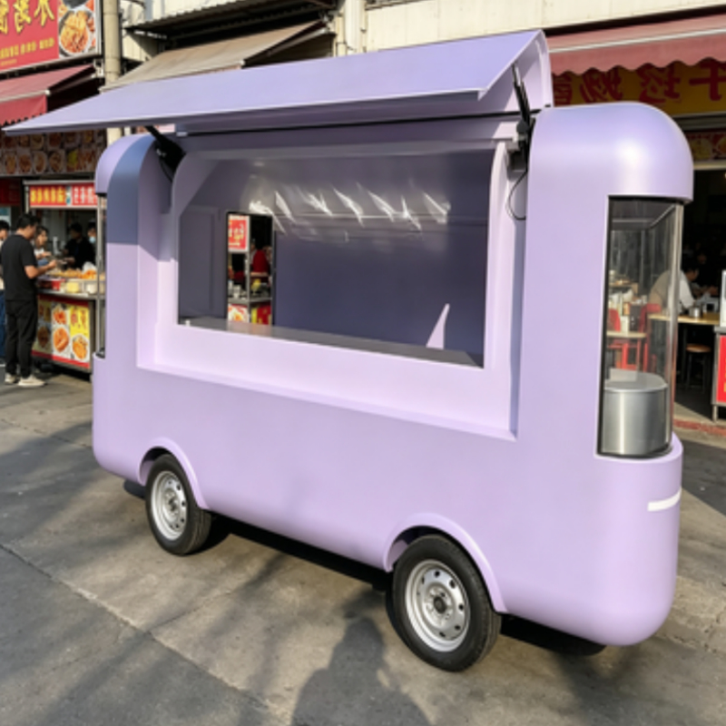 Round Movable Food Trailer Por - Food Drink Snacks 评论和价格