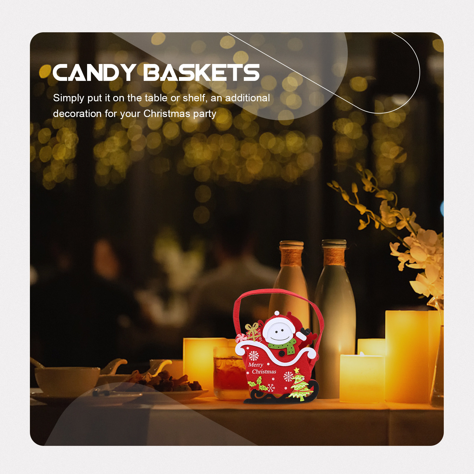 1Pcs Christmas Candy Basket Xm - Xmas Food Snacks 评论和价格