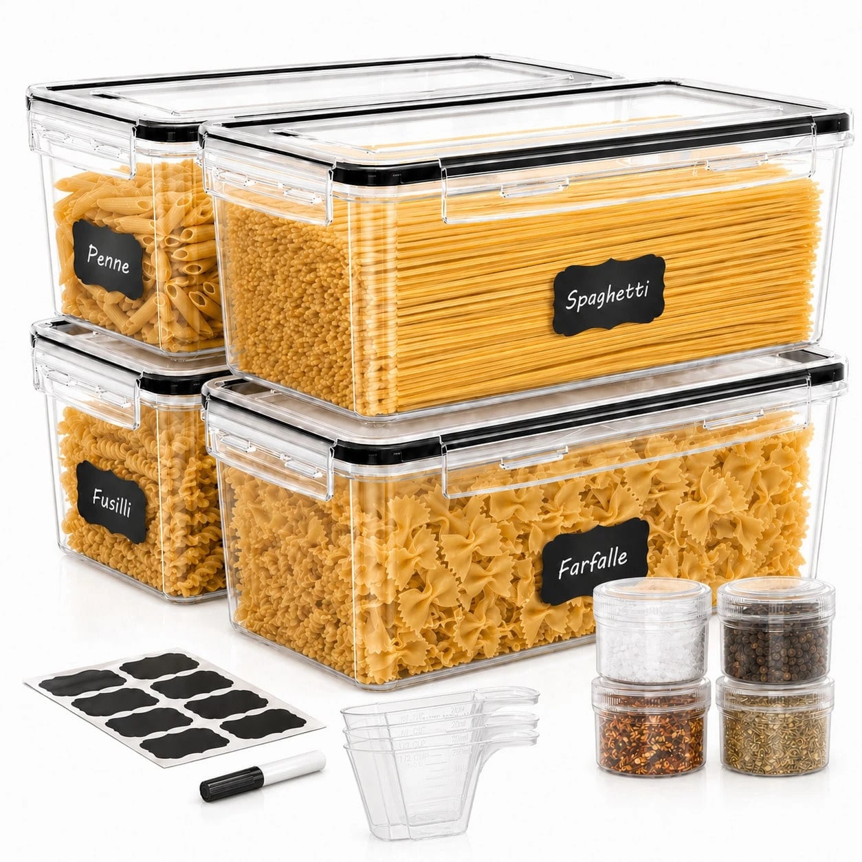 8PCS Airtight Food Storage Con - Snacks Food Labels 评论和价格
